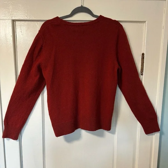 Pendleton Shetland Washable Wool Crewneck Sweater | XL | Burnt Sienna / Rust Red - Picture 4 of 4